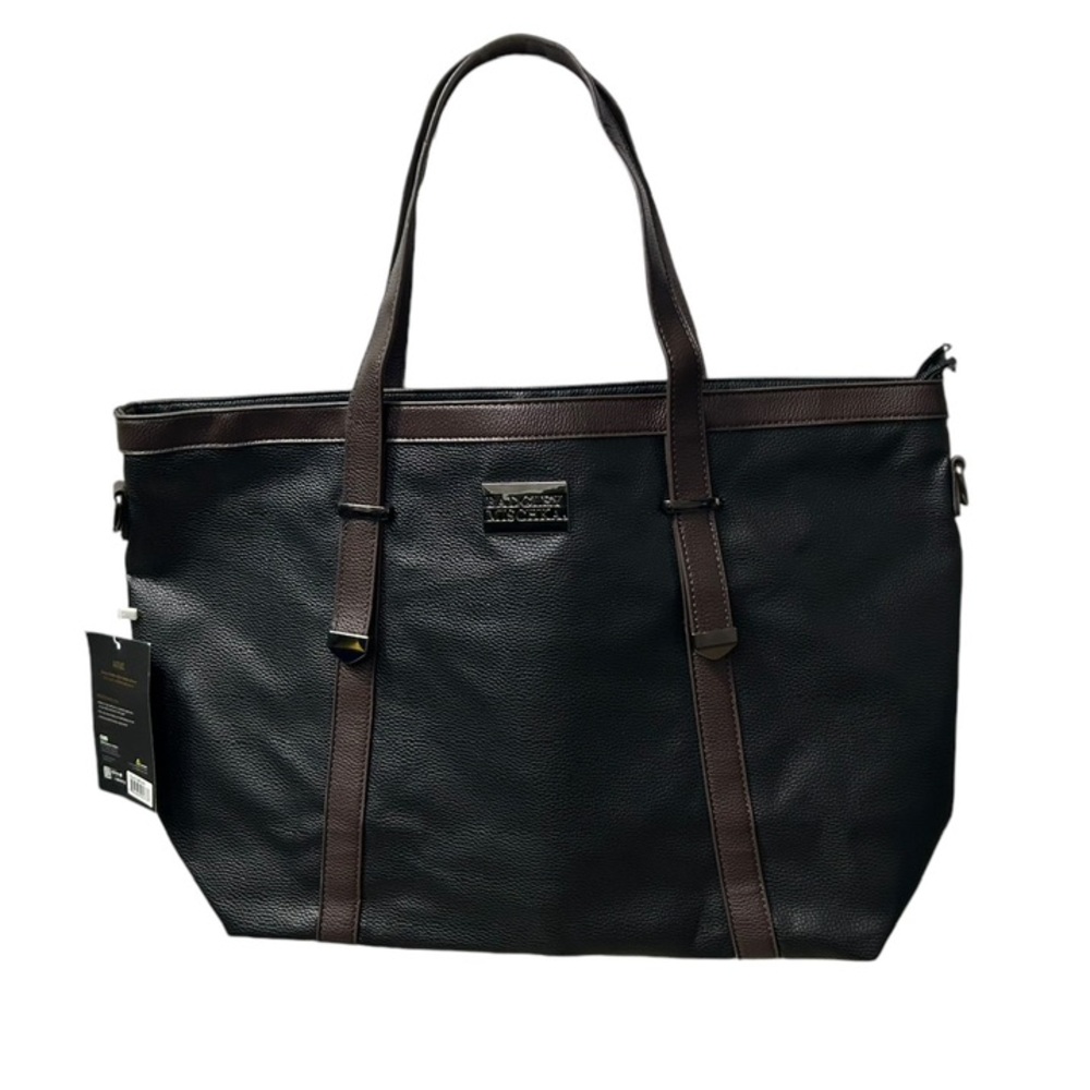 BADGLEY MISCHKA Pebble Vegan Leather Tote Weekender Travel Bag NWT